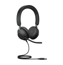 Laidinės ausinės su mikrofonu Jabra Evolve2 40 SE Calls/Music USB Type-A, Juoda