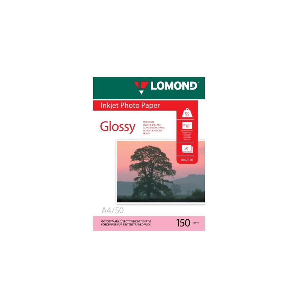 Fotopopierius Lomond Photo Inkjet Paper Blizgus 150 g/m2 A4, 50 lapų