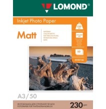 Fotopopierius Lomond Photo Inkjet Paper Matinis 230 g/m2 A3, 50 lapų