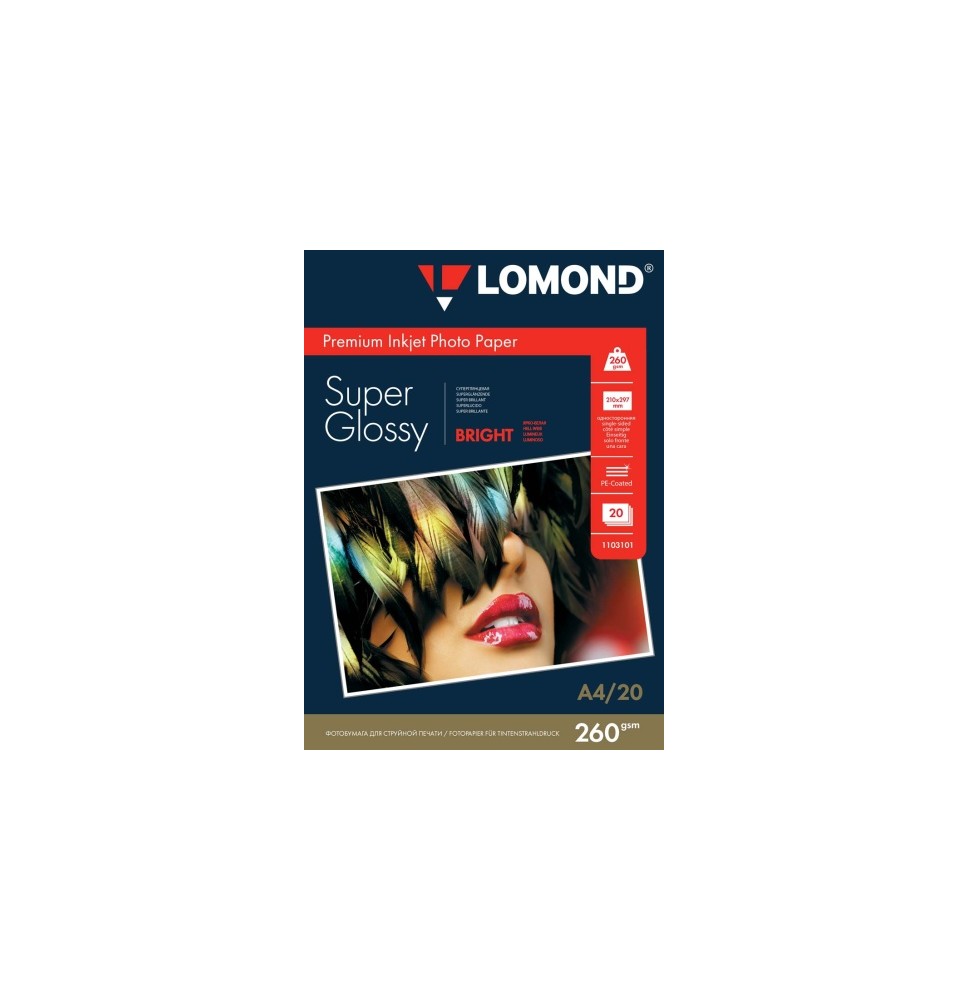 Fotopopierius Lomond Premium Photo Paper Super Blizgus 260 g/m2 A4, 20 lapų, Bright