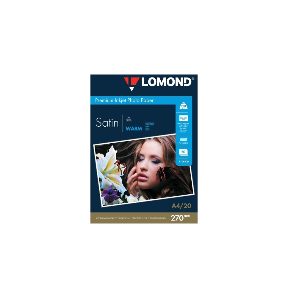 Fotopopierius Lomond Premium Photo Paper Satininis 270 g/m2 A4, 20 lapų, Warm