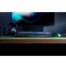 Razer Huntsman Mini Laidinė žaidimų klaviatūra RGB LED, USB, DE, Clicky Optical Purple Switch, Juoda