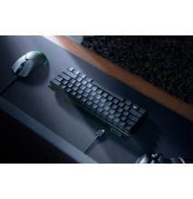 Razer Huntsman Mini Laidinė žaidimų klaviatūra RGB LED, USB, DE, Clicky Optical Purple Switch, Juoda