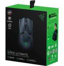 Razer Viper Ultimate Žaidimų pelė, RF Wireless+USB Type-A, Optical 20000 DPI, įkrovimo dokas, Juoda