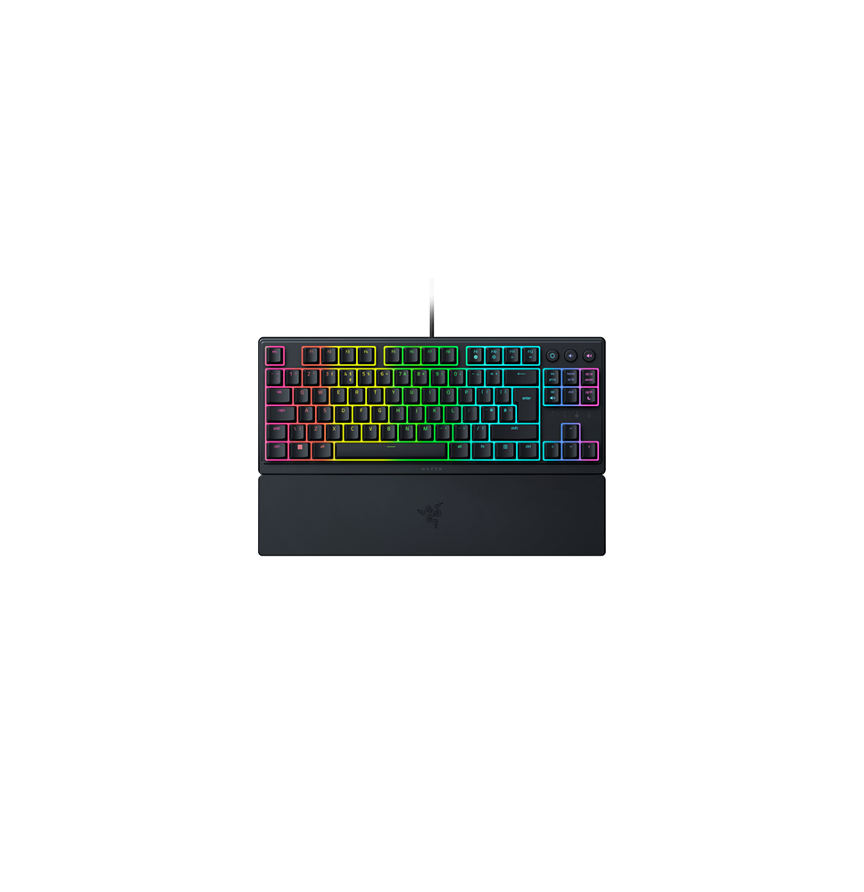 Razer Ornata V3 Tenkeyless Laidinė žaidimų klaviatūra, Low-profile, RGB LED, USB QWERTY, US, Juoda