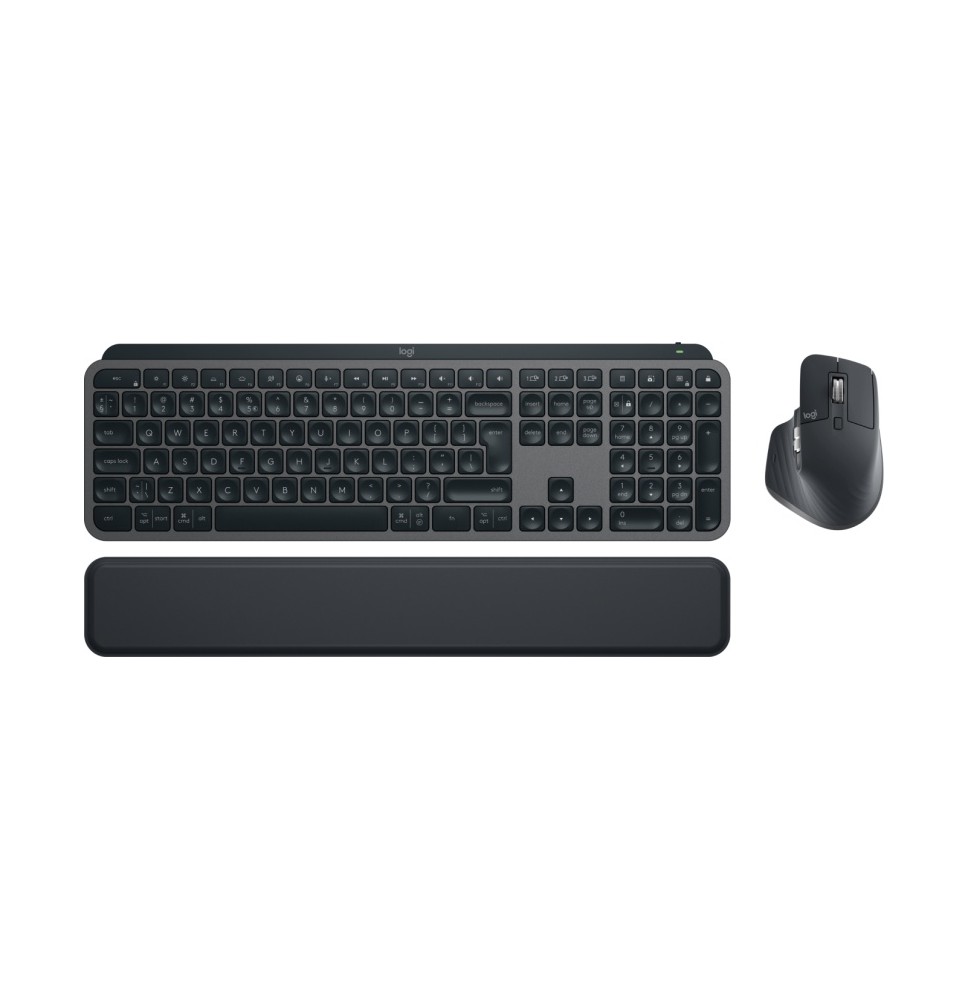 Logitech MX Keys S Combo Belaidė klaviatūra ir pelė + Atrama riešui, Graphite