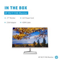 HP M27f Monitorius 27'' (68.6cm) IPS, FHD 1920x1080, 5ms, 300 cd/m2, 75Hz, Black/Silver