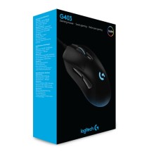 Logitech G403 HERO Laidinė žaidimų pelė, USB Type-A, 25600 DPI, Juoda