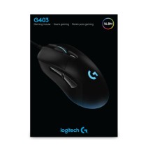 Logitech G403 HERO Laidinė žaidimų pelė, USB Type-A, 25600 DPI, Juoda