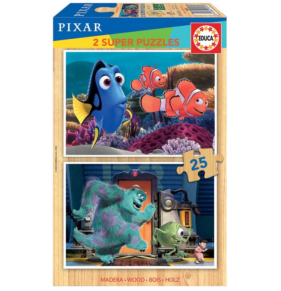 2 dėlionės (puzzle) 2x25 DISNEY PIXAR 3-5 metų