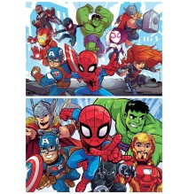 2 dėlionės (puzzle) 2x25 SUPER HEROJUS ADVENTURES 3+