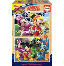 2 dėlionės (puzzle) 2x16 MICKEY SUPER PILOTAS