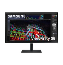 Samsung ViewFinity S8 S32A800NMP Monitorius 32'' VA LCD 4K UHD 3840x2160, 5ms, 300cd/m2, 60Hz, Juoda