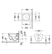 Komplektas Duravit ME by Starck Com Riml+dangtis 45300900A1