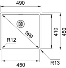 Plautuvė Franke Box BXX 110-45/ BXX 210-45 (127.0375.257)