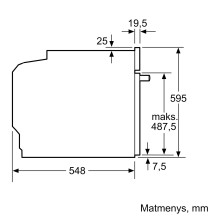 Įmontuojama orkaitė Bosch HBA533BS0S