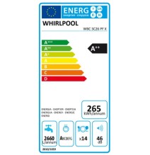 Įmontuojama indaplovė Whirlpool WBC 3C34 PF X