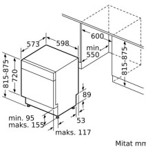 Įmontuojama indaplovė Bosch SMU6ZCW01S