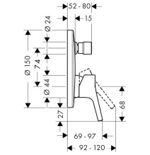 Potinkinis maišytuvas Hansgrohe Talis S 72405000