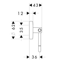 Tualetinio popieriaus laikiklis Hansgrohe Logis 40526000