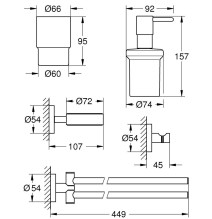 GROHE 40846001 Essentials Master bathroom accessories set 4-in-1