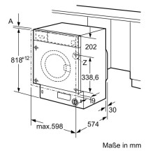 Įmontuojama skalbimo mašina Siemens WI14W443