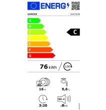 Įmontuojama indaplovė Gorenje GV673C60