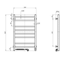 El.rankšluosčių džiovintuvas Navin Loft 500*800 Sensor kairė 10-043153-5080