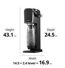 Gazuotų gėrimų gaminimo aparatas SodaStream Art Black