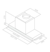 Įmontuojamas gartraukis Elica HIDDEN 2.0 IX/A/60 PRF0092333A