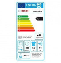 Džiovyklė su šilumos siurbliu 8 kg Bosch WQG232ALSN