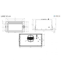 Įmontuojamas gartraukis Elica LANE WH/A/52