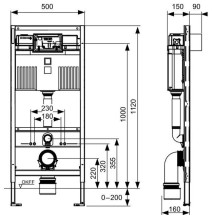 Potinkinis WC rėmas Tece 9300302