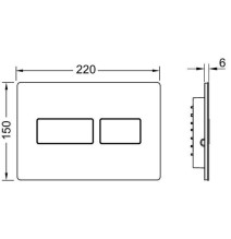 Vandens nuleidimo mygtukas Tecesolid 9240416, juodas matinis