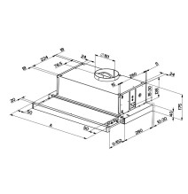 Įmontuojamas gartraukis Faber Flexa NG GLASS BK A60