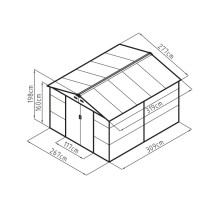 Sodo namelis G21 GAH 884 -277 x 319 cm, antracitas 63900693