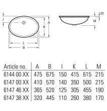 Praustuvas Villeroy&Boch Evana 50 cm, 61470001