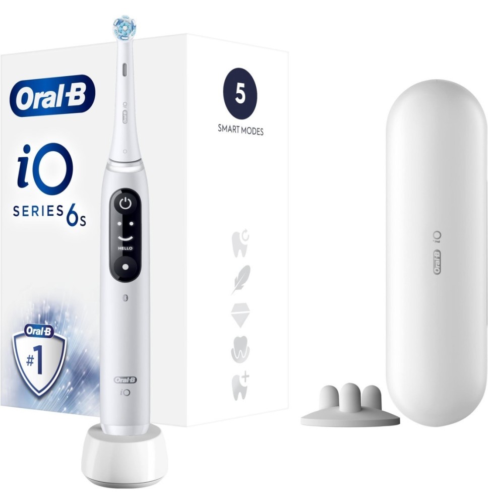 Elektrinis dantų šepetėlis Oral-B iO6 Series, baltas, 4210201438069