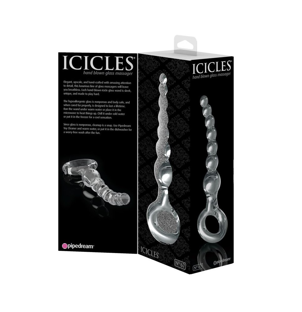 Icicles No. 67 analinė lazdelė (stiklas/skaidi)