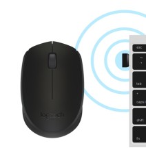 Logitech B170 Belaidė pelė, RF Wireless, Juoda