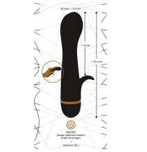 You2Toys Rabbit Bendy vibratorius (juodas)