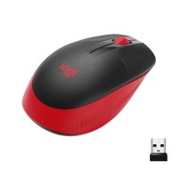 Logitech M190 Full-Size Belaidė pelė, RF Wireless, 1000 DPI, Raudona