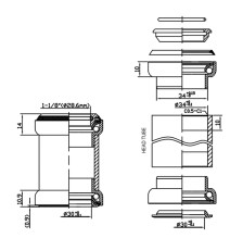 Vairo kolonėlė FORCE 1 1/8"