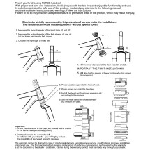 Vairo kolonėlės remonto komplektas FORCE 1 1/8"