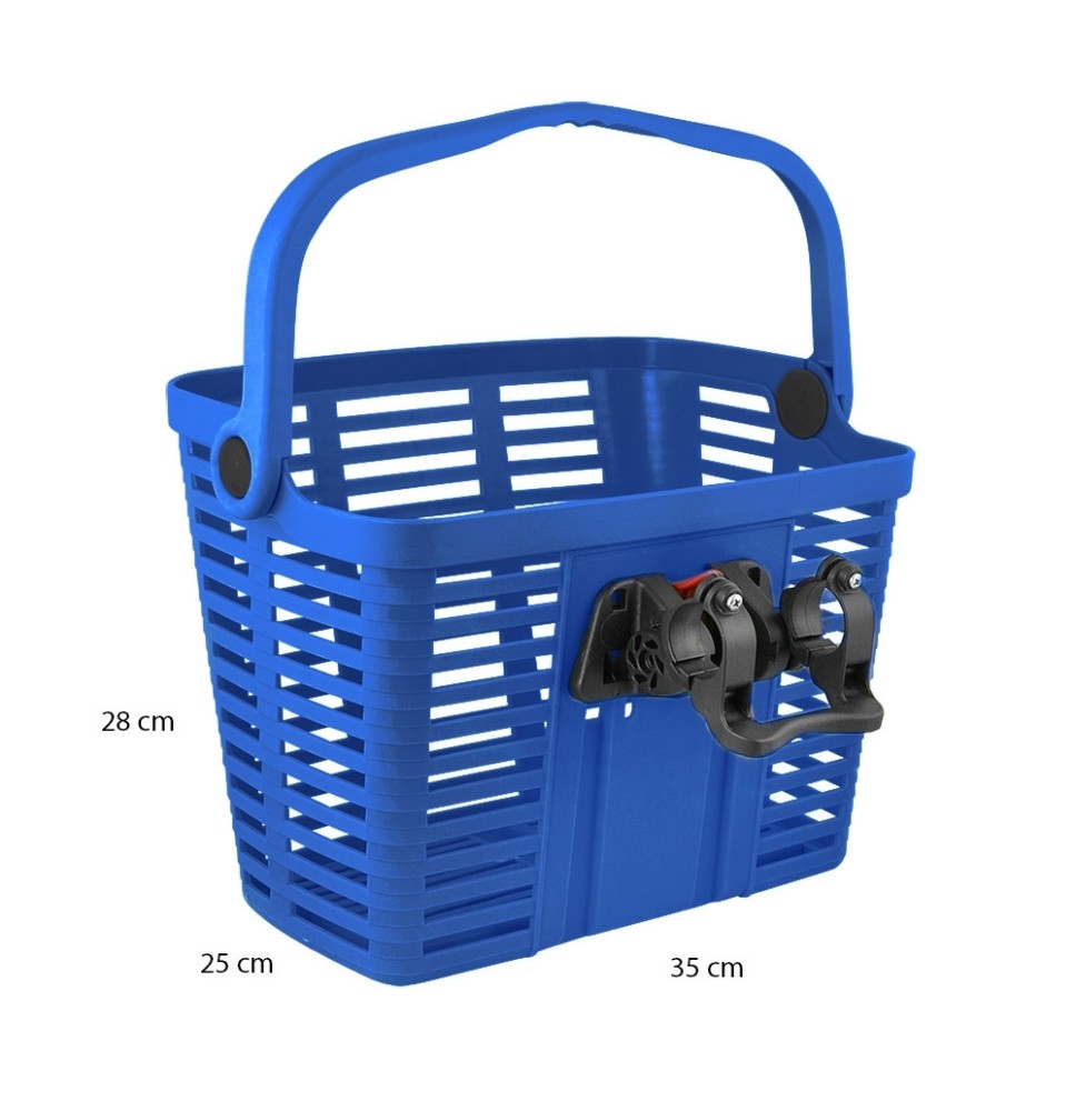 Krepšys su Klick Fix sistema 25,4-31,8mm (priekinis, plastikinis, mėlynas)