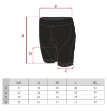 Šortai FORCE Lady II su paminkštinimu (juodi) M