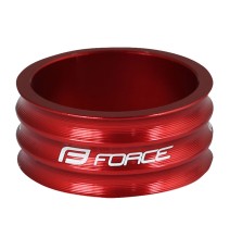 Vairo kolonėlės žiedas FORCE 1 1/8" 15mm (aliuminis, raudonas)