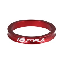 Vairo kolonėlės žiedas FORCE 1 1/8" 5mm (aliuminis, raudonas)