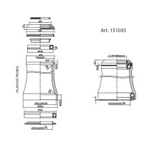 Vairo kolonėlė FORCE integruota 1 1/8" - 1 1/2" (1,5") 36° 42mm - 52,2mm