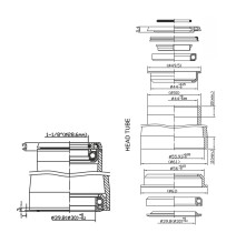 Vairo kolonėlė FORCE pusiau integruota 1 1/8" - 1 1/2" (1,5") 36° 44mm - 56mm